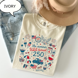 TT Comfort Colors® The Summer USA Turned T-Shirt  America 250th Birthday Shirt  4th Of July Shirt NNA